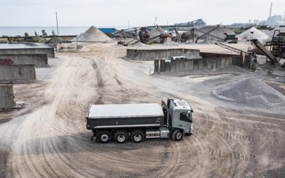 Volvo FMX at gravel pit