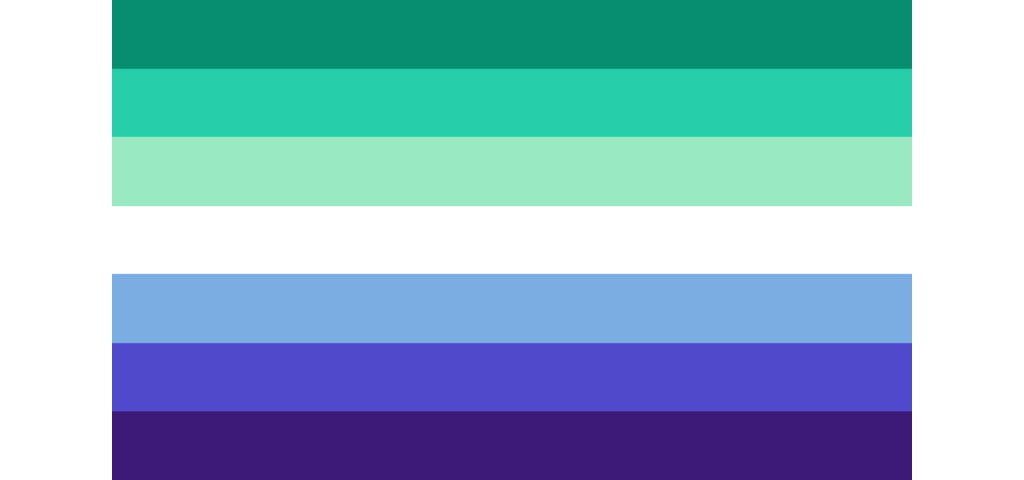gay flag color blue
