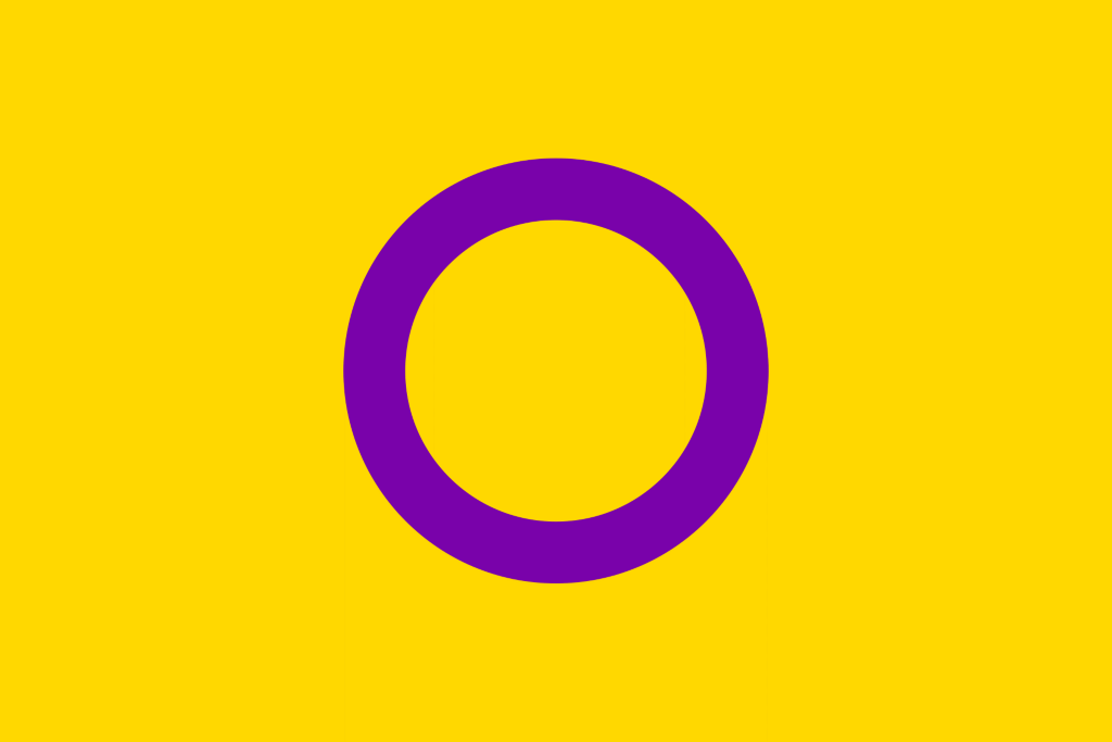 yellow white purple black flag
