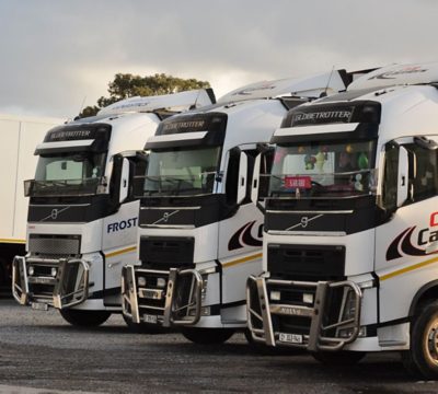 3 trucks parked side by side