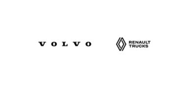Volvo and Renault trucks logos as ironmarks