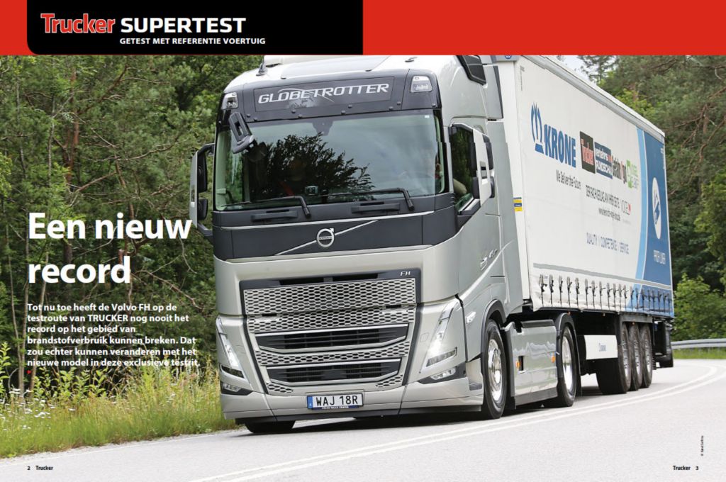 Brandstofrecord op Green Truck Award-testroute voor nieuwe Volvo FH I-Save