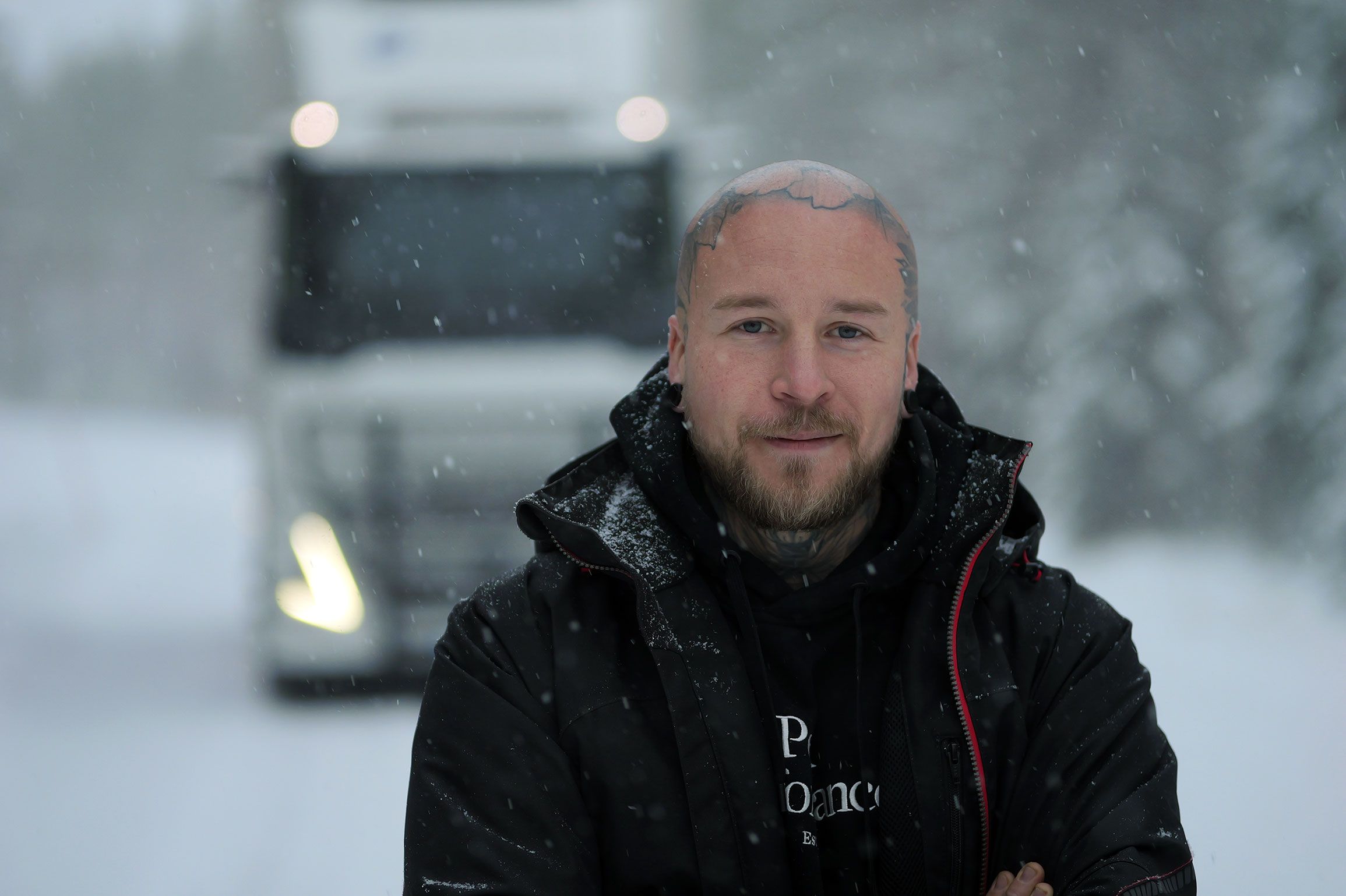 Elias Bjelke, driftchef på Lindströms Transport i Luleå.