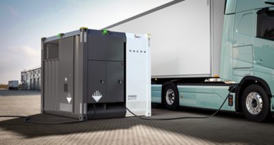 Image of Volvo Truck charging from PU500