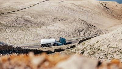 Volvo FM driving on road