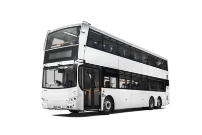 A Volvo B8L DD – MCV Evoseti in a front-side view