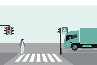 An illustration of a pedestrian crossing