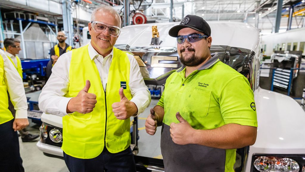 Australian Prime Minister Tours Volvo Group Australia Wacol Facility