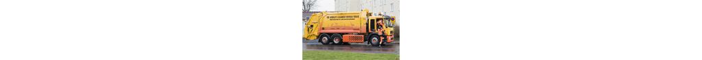 image text: Volvo Trucks hybrid refuse truck