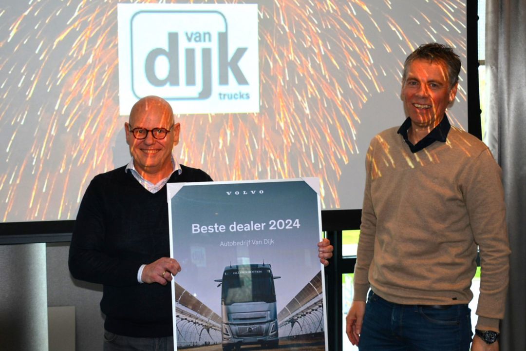 Van Dijk Groep is uitgeroepen tot Beste Dealer en Bluekens Truck en Bus Breda tot Beste Werkplaats in Retail Excellence-klanttevredenheidsonderzoek van Volvo Trucks