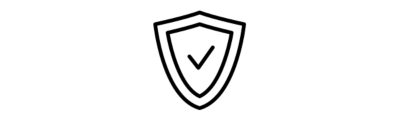 Shield icon with a tick in the middle, which signifies safety