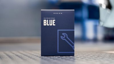 Closeup of the Blue Contract package