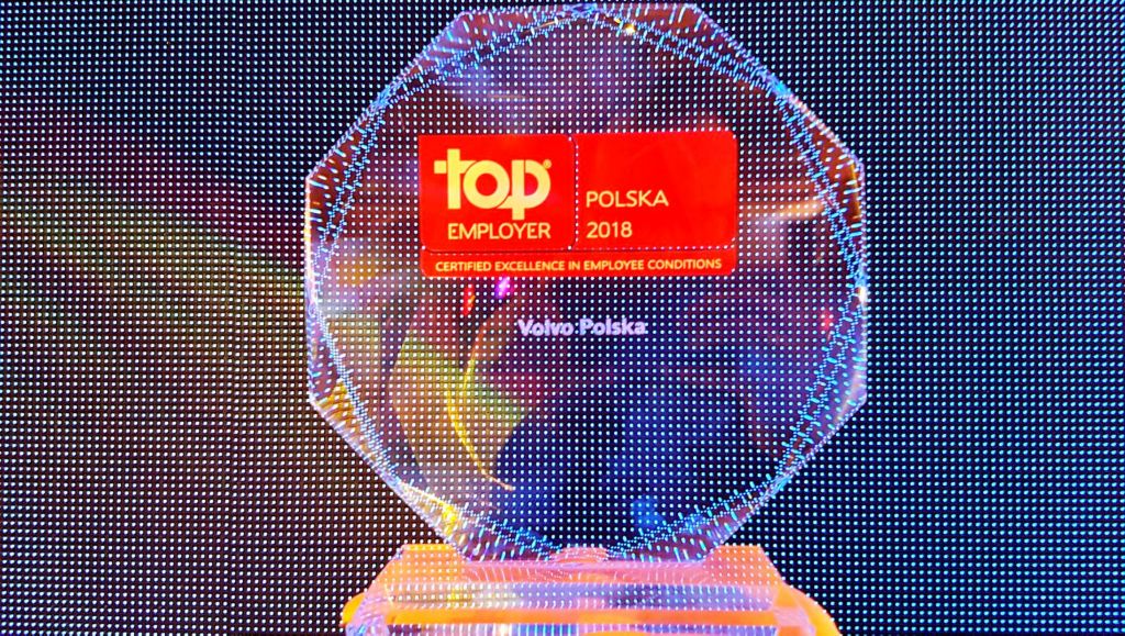 Volvo Polska laureatem certyfikacji Top Employers Polska 2018