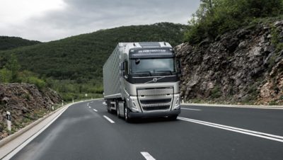 The gas-powered Volvo FH LNG is optimised for long haul.
