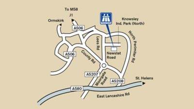 Our contact details and map showing how to find us
