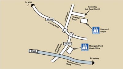 Our contact details and map showing how to find us