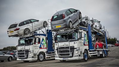 Combellack Vehicle Recyclers has put two new 26-tonne Volvo FM-420 chassis into service - the first in the UK to be fitted with fully-galvanised, Belle eight-car salvage bodywork.