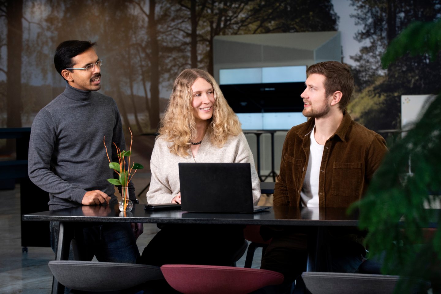 Team members working together in an inclusive workplace