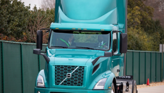 EPA administrator Regan test drives the Volvo VNR Electric zero-emission, fully electric, Class 8 truck.