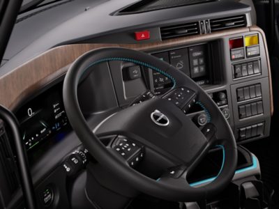 Steering wheel in the all-new Volvo VNL