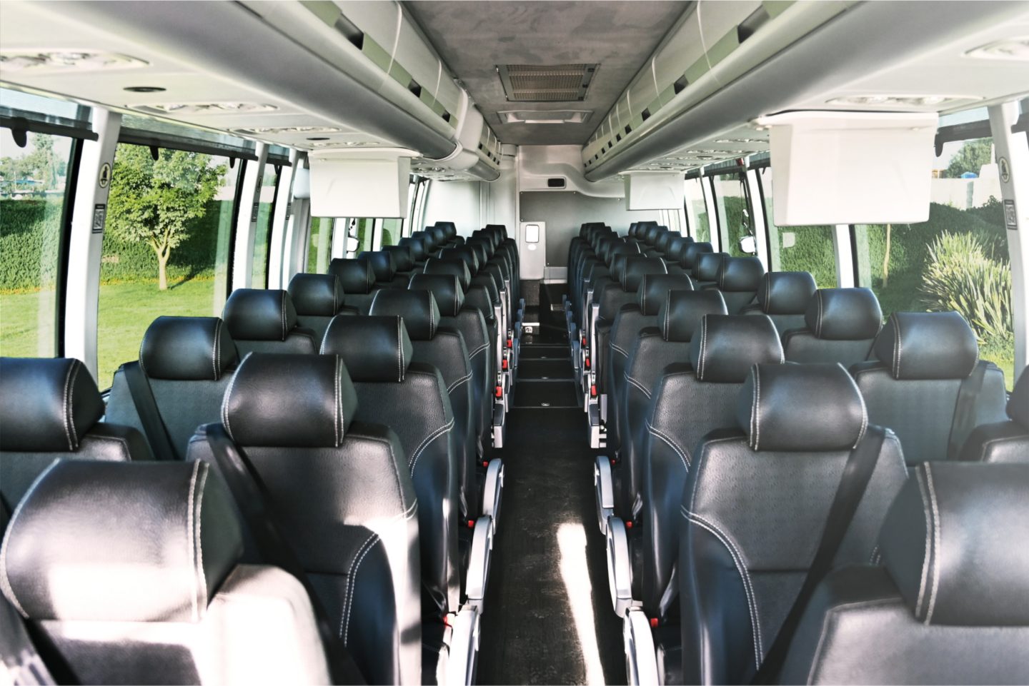 The passenger cabin of a Volvo 9700
