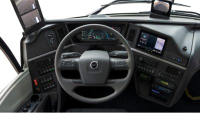 Driver’s point of view over driver environment.