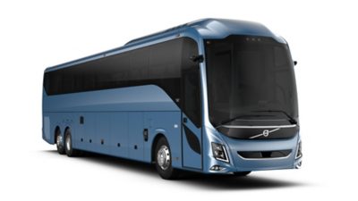 A Volvo 9800 with 6x2 axle configuration