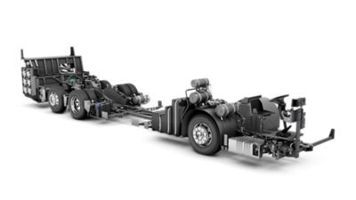 Studio image of a Volvo B8L Double Decker chassis