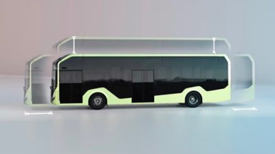 An illustration of the scalability of the Volvo BZL Electric bus platform