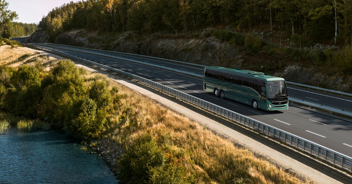 Studio image of a Volvo BZR Electric – CD coach