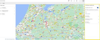 Kaart met laadstations in Volvo Connect