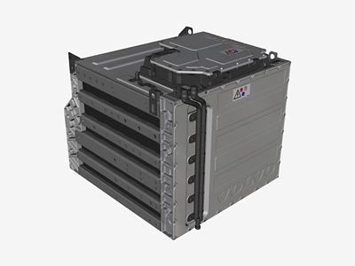 A Volvo designed Cube-1 battery.