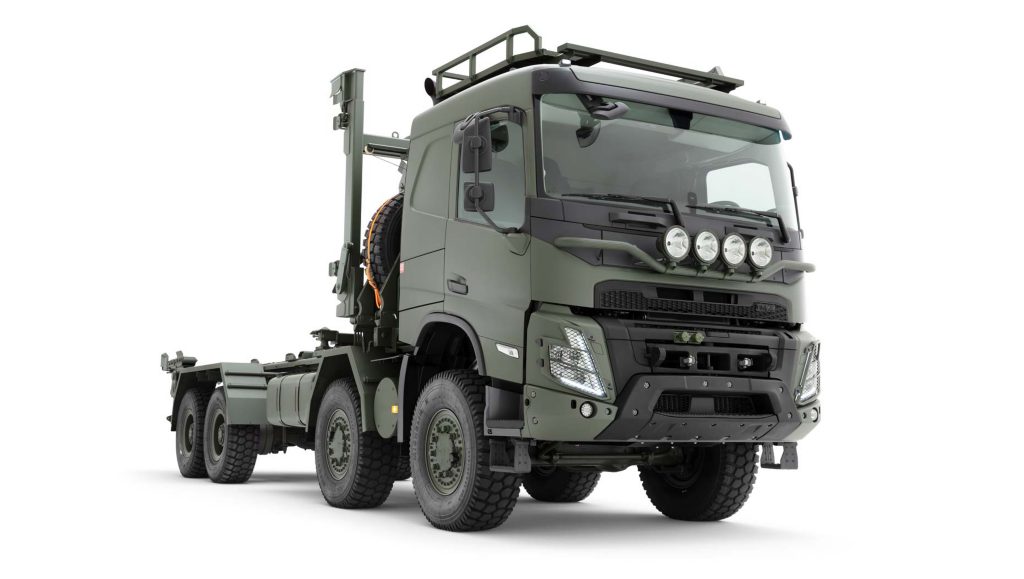 Swedish Volvo showed FMX 8x8 military truck with British armor