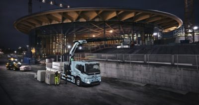 Volvo biedt elektrische trucks die beschikbaar zijn voor de bouwsector