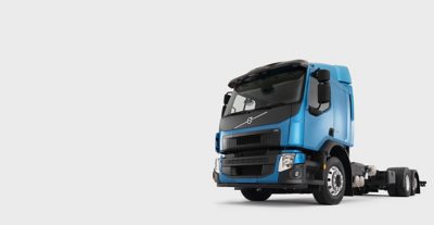 Volvo FE blue truck studio