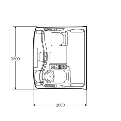 „Volvo FE“ kabina „Comfort“ su papildomai užsakomu gultu