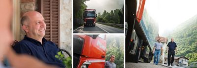 Customer Domenico Monge prefers Volvo trucks for the quality and performance. 