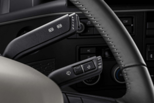 The Volvo FH driver interface surrounds the driver for ease of use.