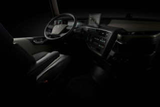 In control of the Volvo FH.