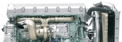 The D16 engine is available with up to 610 hp.