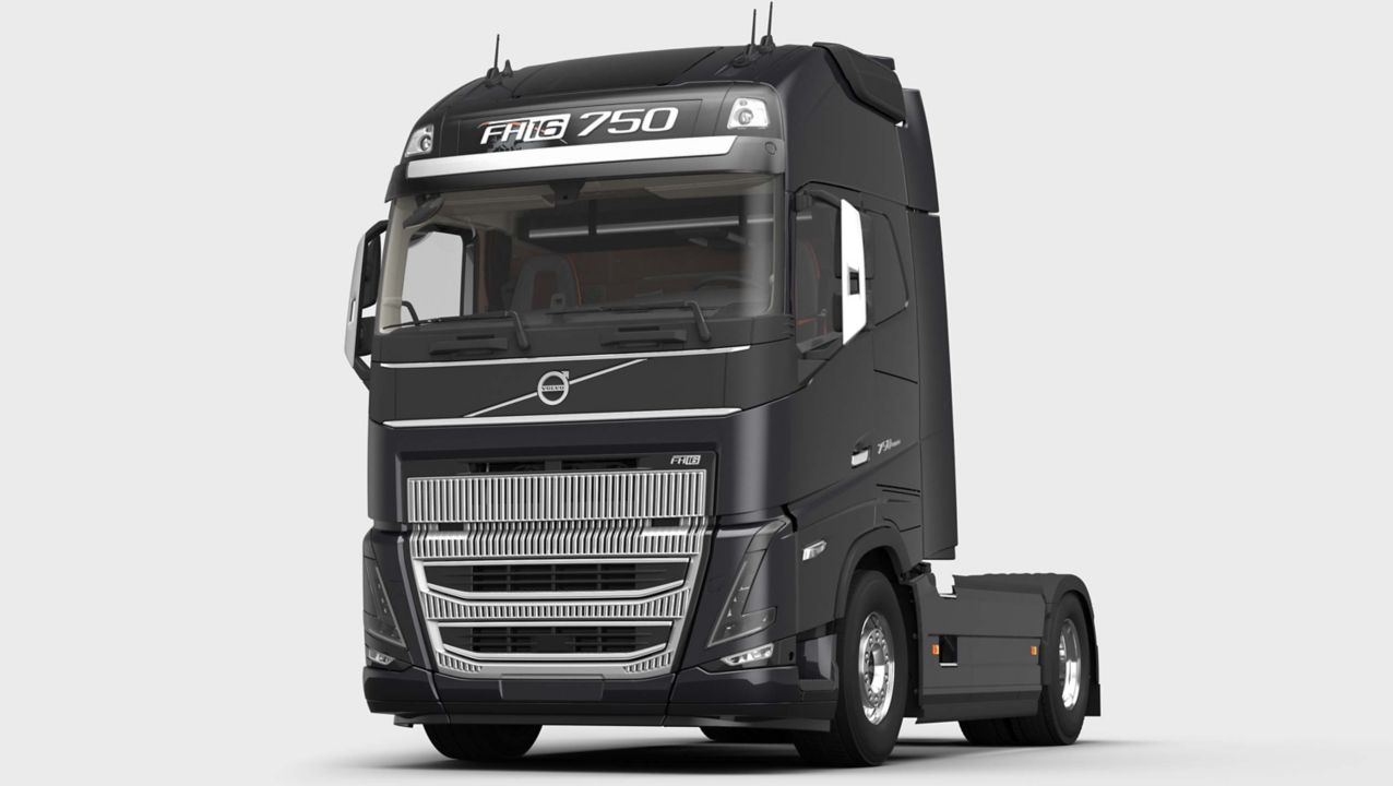 Volvo FH16 specifications for cab measurements, cab height and cab features.