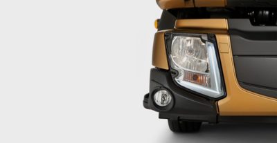 Ultramoderne ledlampen op de Volvo FL