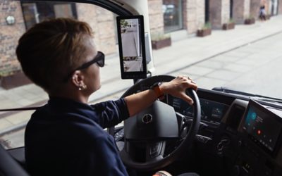 Kameraovervågningssystem inde fra en lastbil