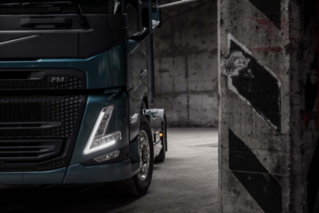 The iconic Volvo FM headlamps.