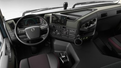 The Volvo FM interior Robust trim.