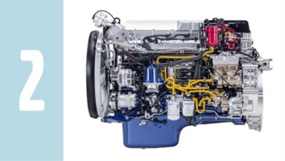 The gas-powered engine is based on diesel technology.