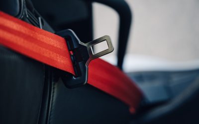Detailed view of seat belt 