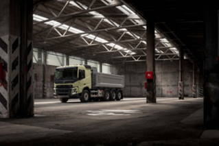 The Volvo FMX tridem with tipper.