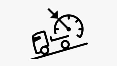 Regulacija brzine nizbrdo pomaže vam ograničiti brzinu vozila ispod zadane brzine bez pregrijavanja kočnica kotača.