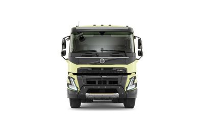 front view of a Volvo FMX in studio